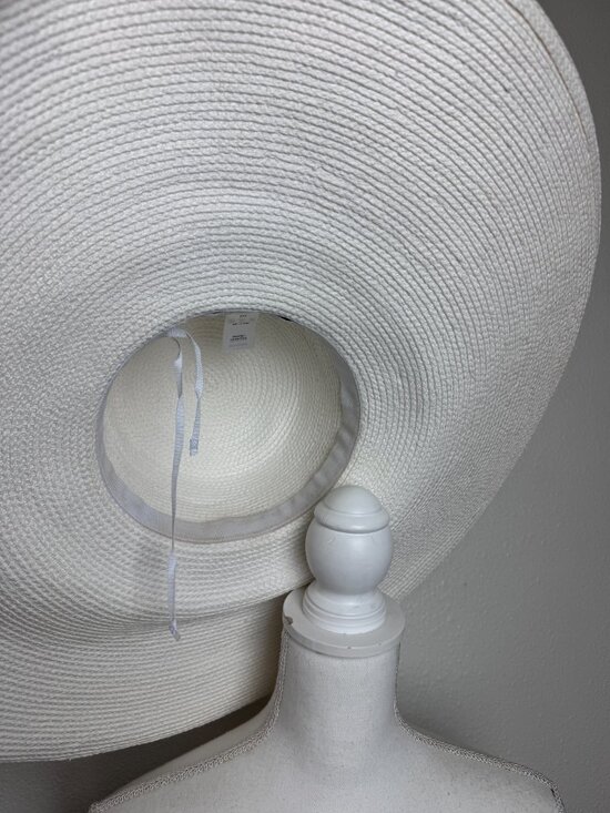 Elegant Trina Turk Wide Floppy Brim  Sun Hat  White main image 7